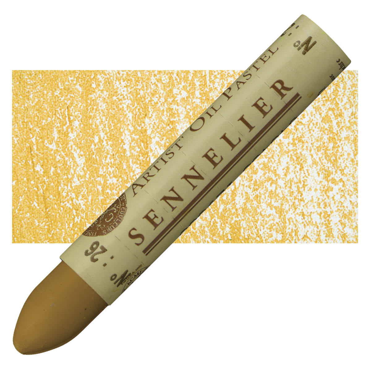 Sennelier Oil Pastel - Yellow Ochre oil pastel and swatch