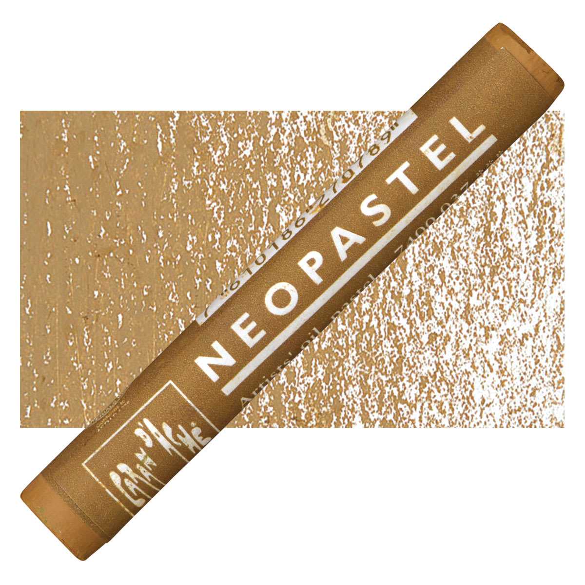 Caran d'Ache Neopastel - Brown Ochre pastel and swatch