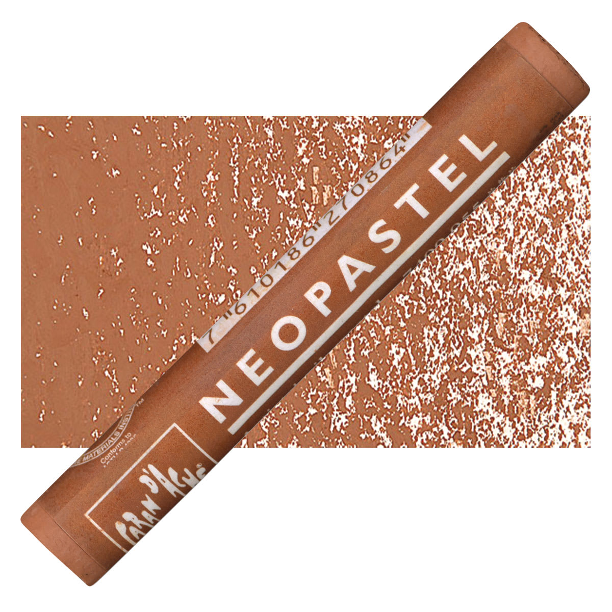 Caran d'Ache Neopastel - Cinnamon pastel and swatch