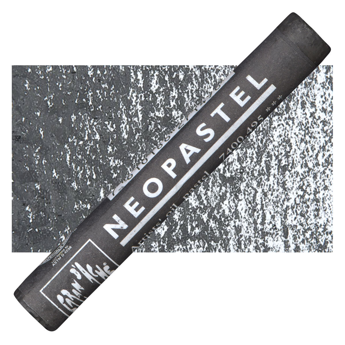 Caran d'Ache Neopastel - Slate Gray pastel and swatch