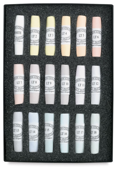 Unison Handmade Pastel Set - Light Colors, Set of 18, Full Stick (set contents)