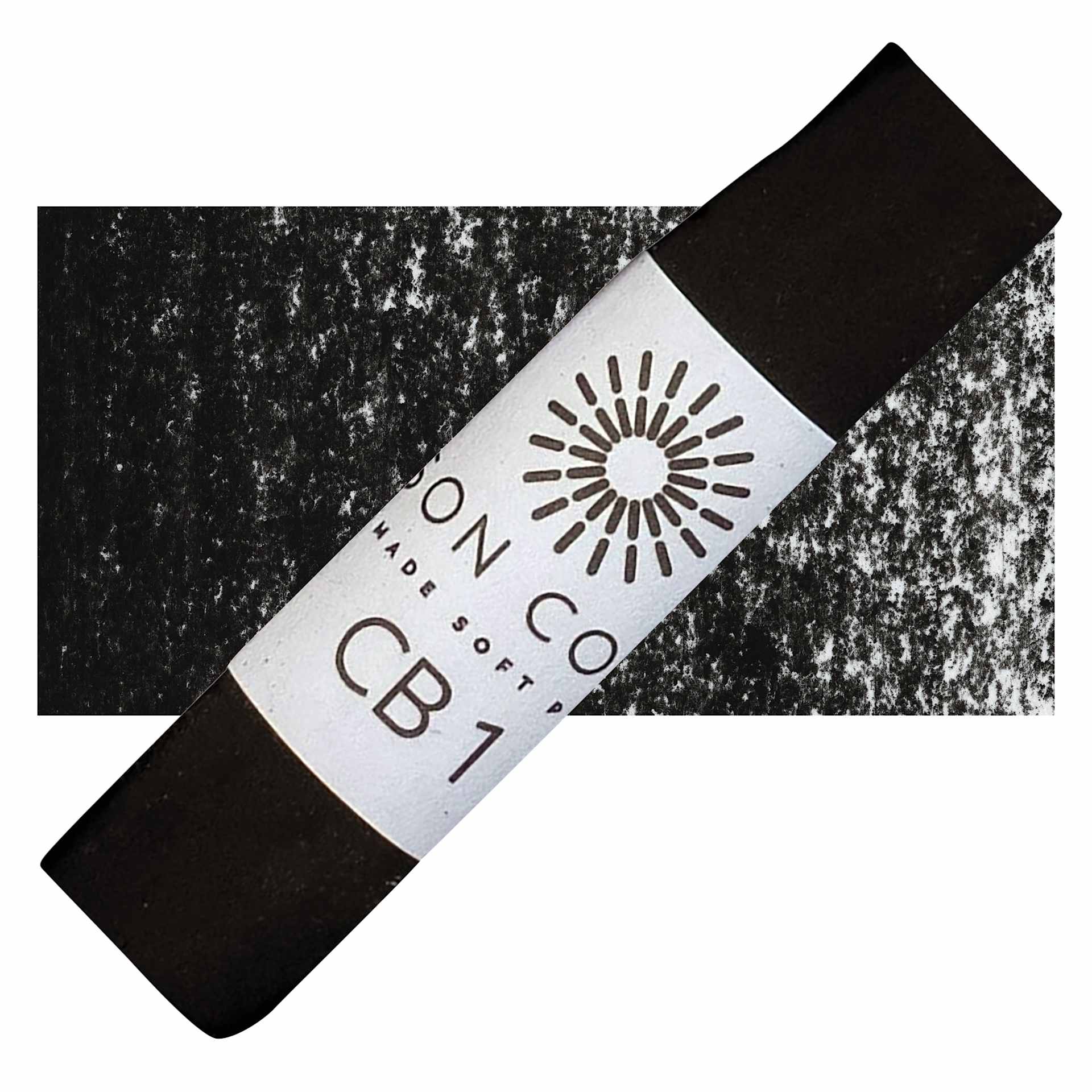 Unison Handmade Pastel - Carbon Black 1 pastel and swatch