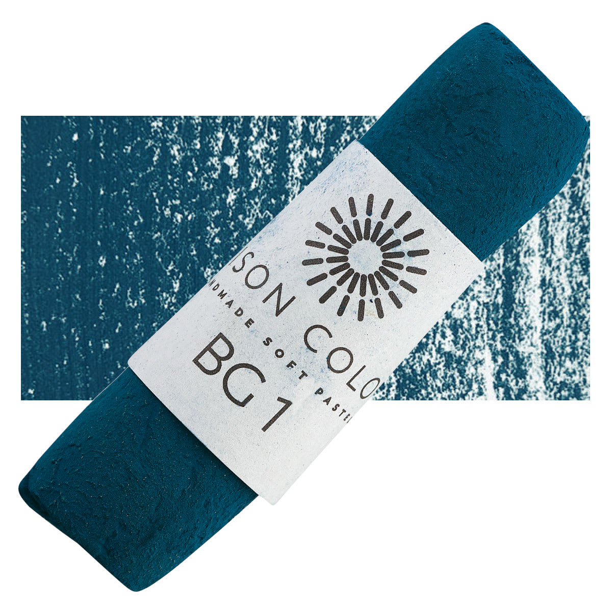 Unison Handmade Pastel - Blue Green 1 pastel and swatch