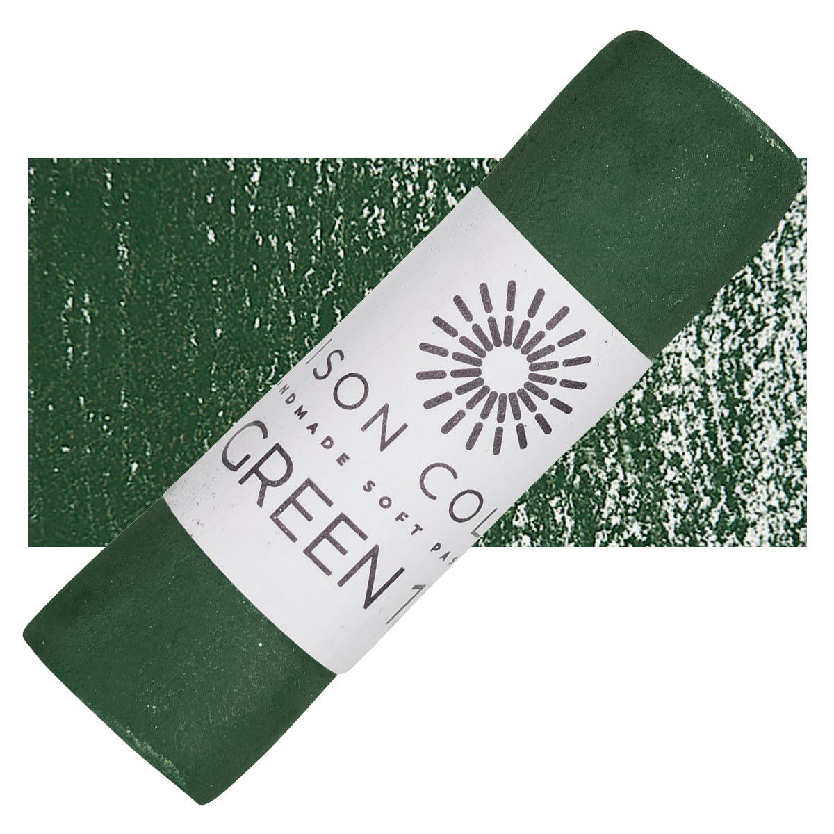 Unison Handmade Pastel - Green 13 pastel and swatch