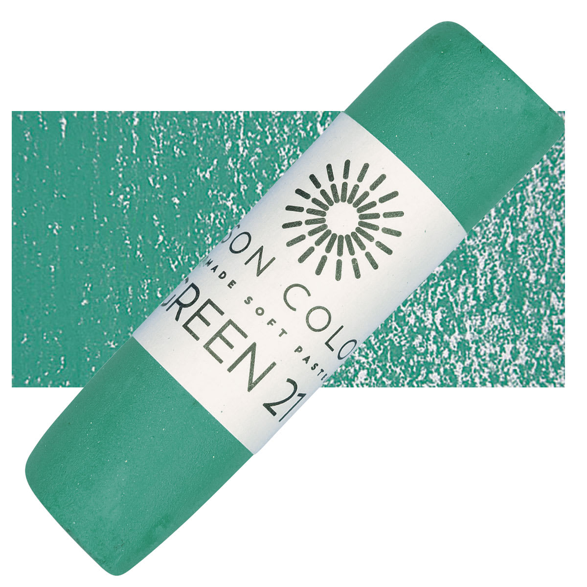 Unison Handmade Pastel - Green 21 pastel and swatch