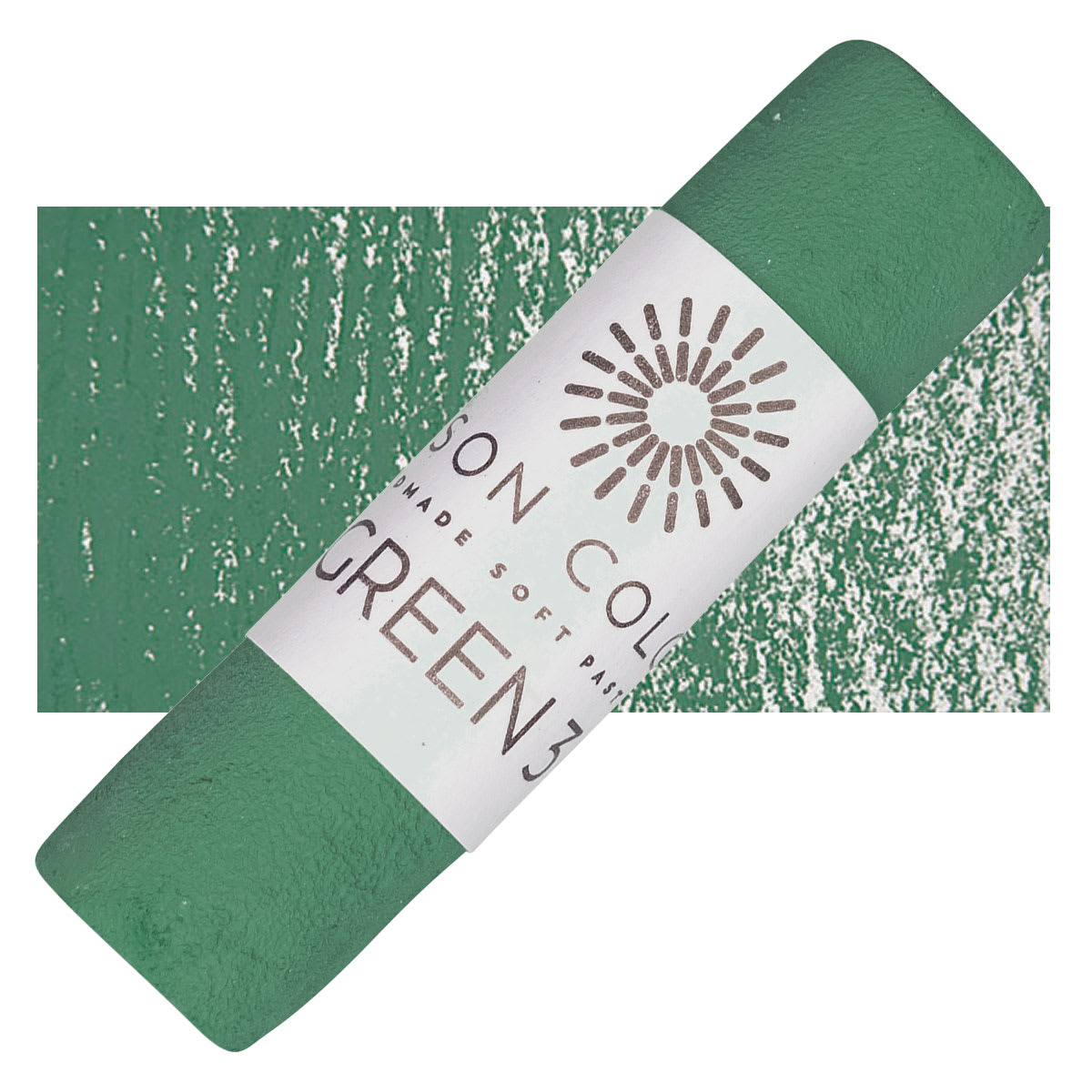 Unison Handmade Pastel - Green 3 pastel and swatch