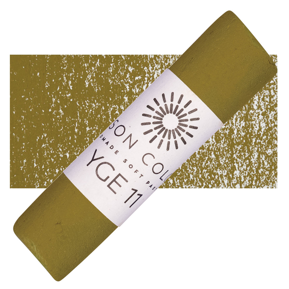 Unison Handmade Pastel - Yellow Green Earth 11 pastel and swatch