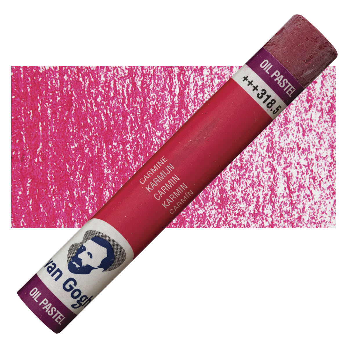 Van Gogh Oil Pastel - Carmine 318.5 oil pastel and swatch