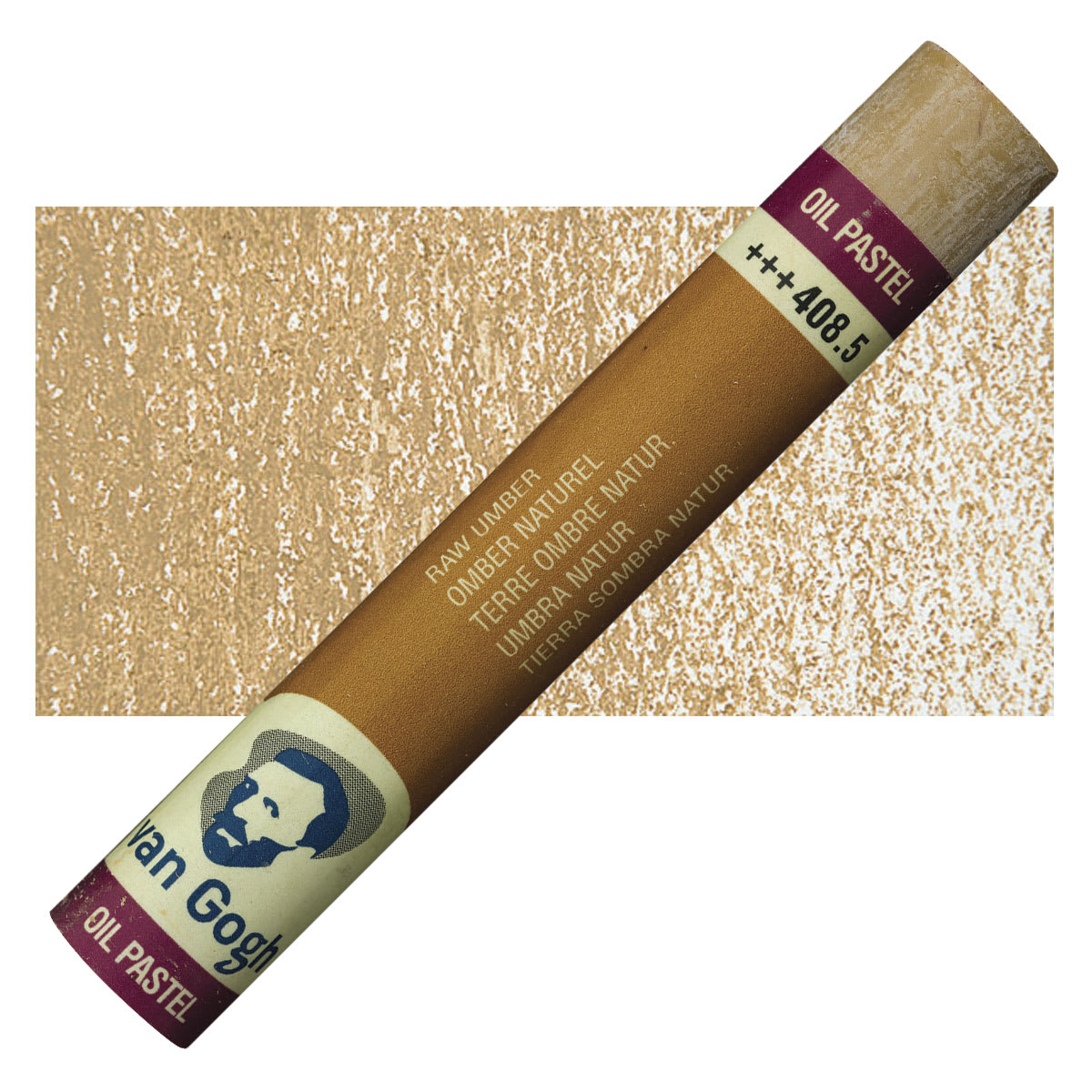 Van Gogh Oil Pastel - Raw Umber 408.5 oil pastel and swatch