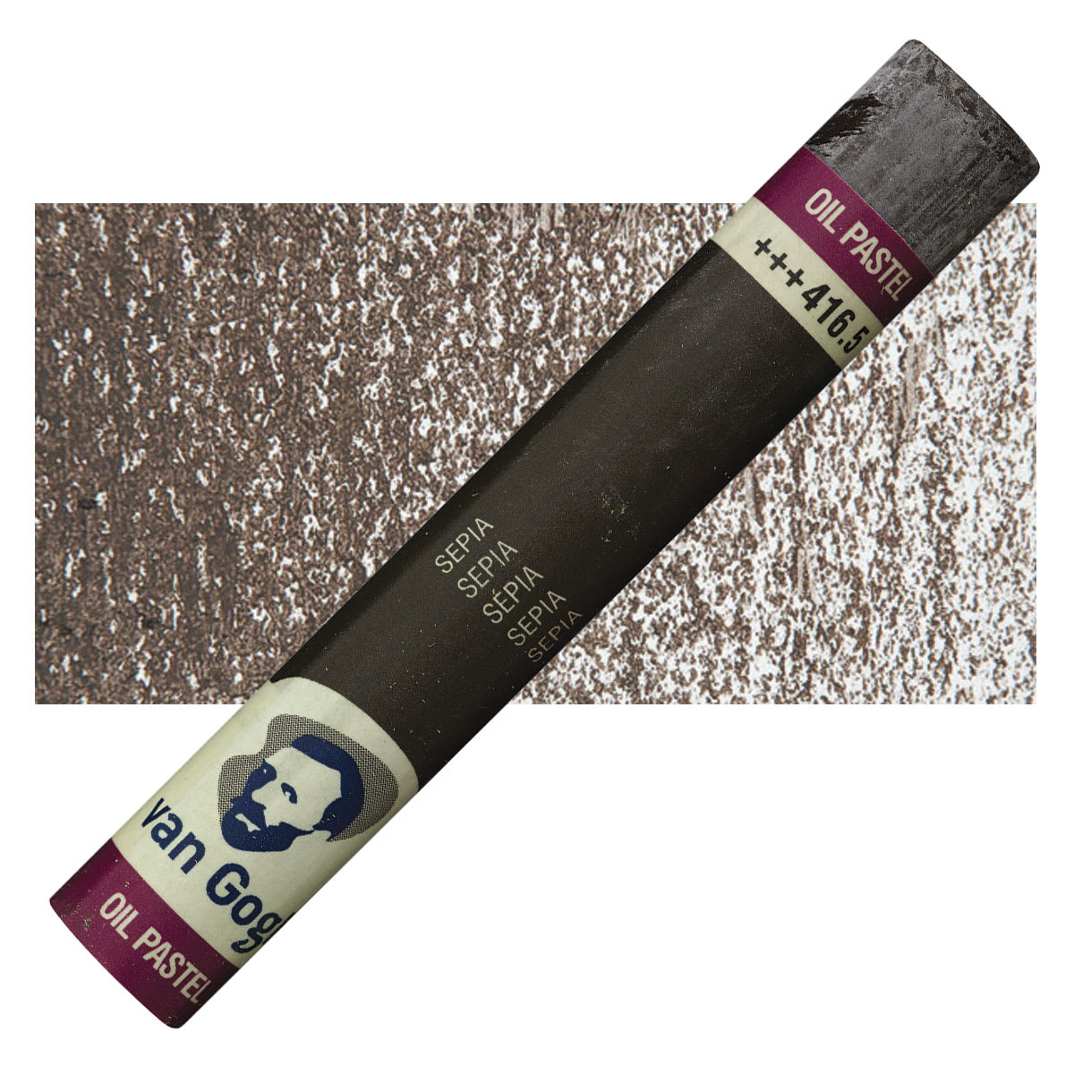 Van Gogh Oil Pastel - Sepia 416.5 oil pastel and swatch