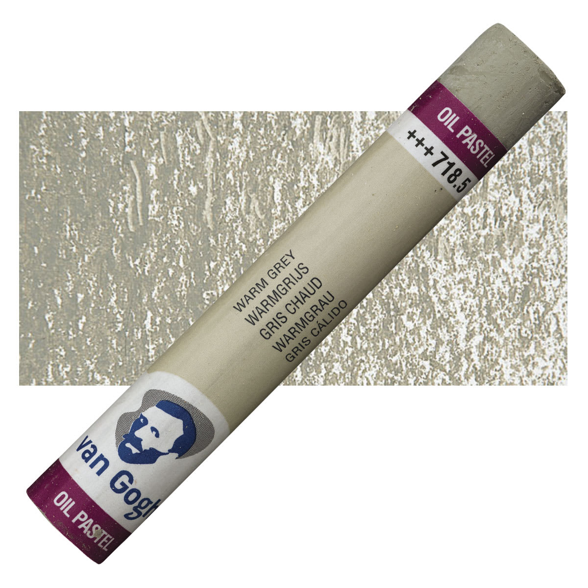 Van Gogh Oil Pastel - Warm Gray 718.5 oil pastel and swatch