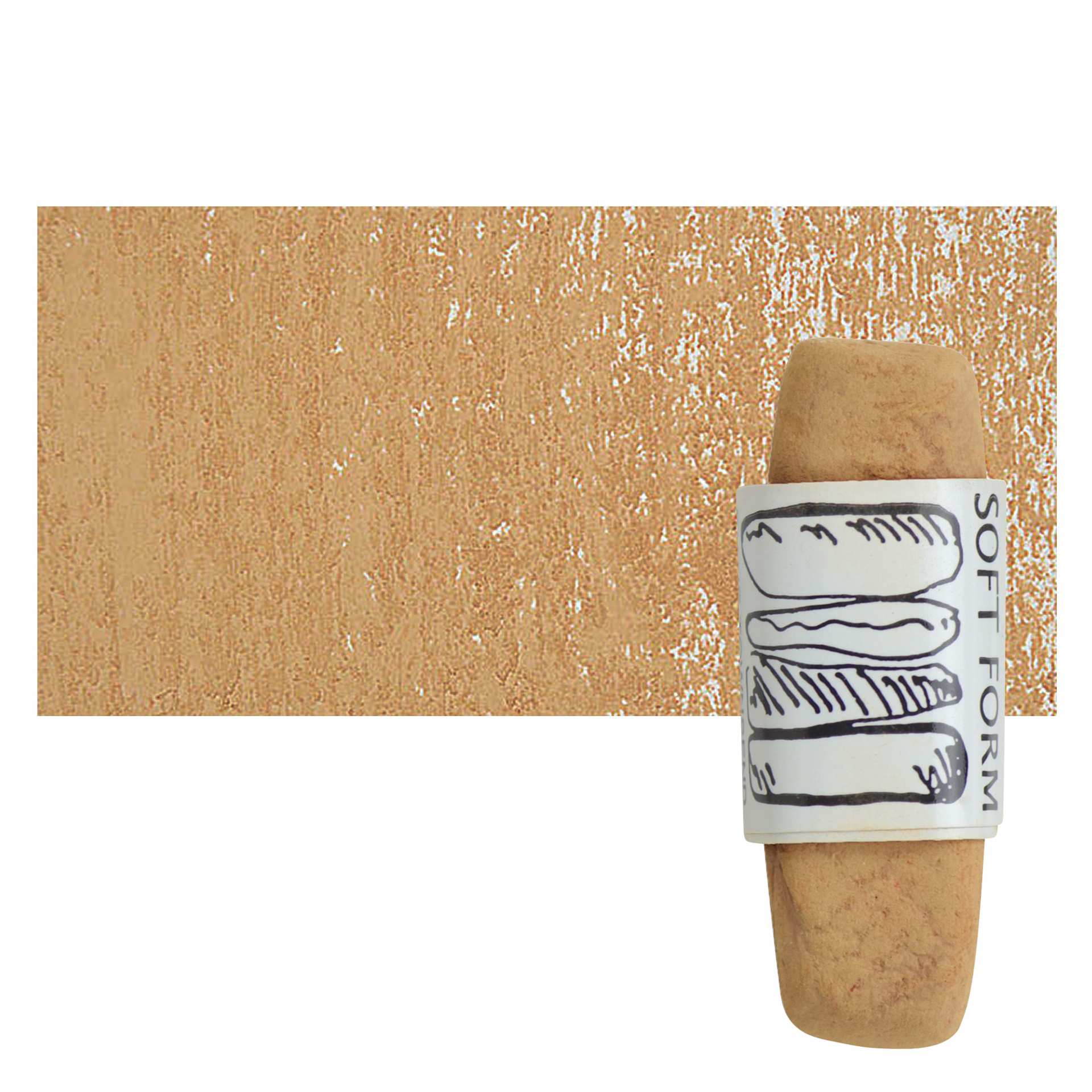Townsend Artists' Soft Form Pastel - Pale Ochre (Light) pastel and swatch