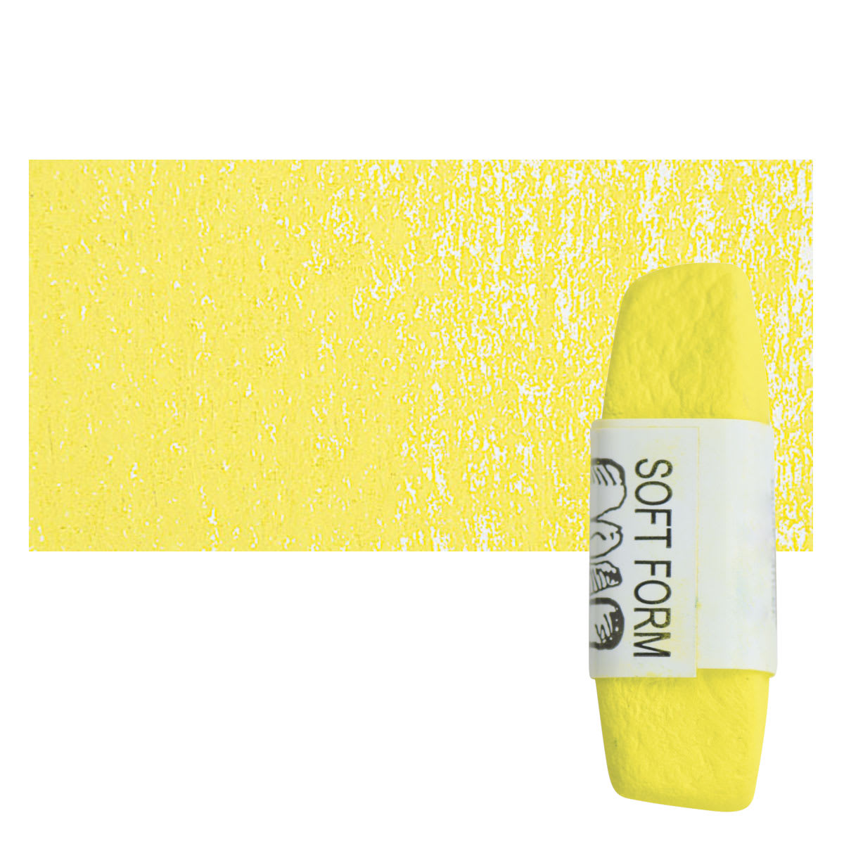 Townsend Artists' Soft Form Pastel - Cadmium Yellow Light (Dark) pastel and swatch