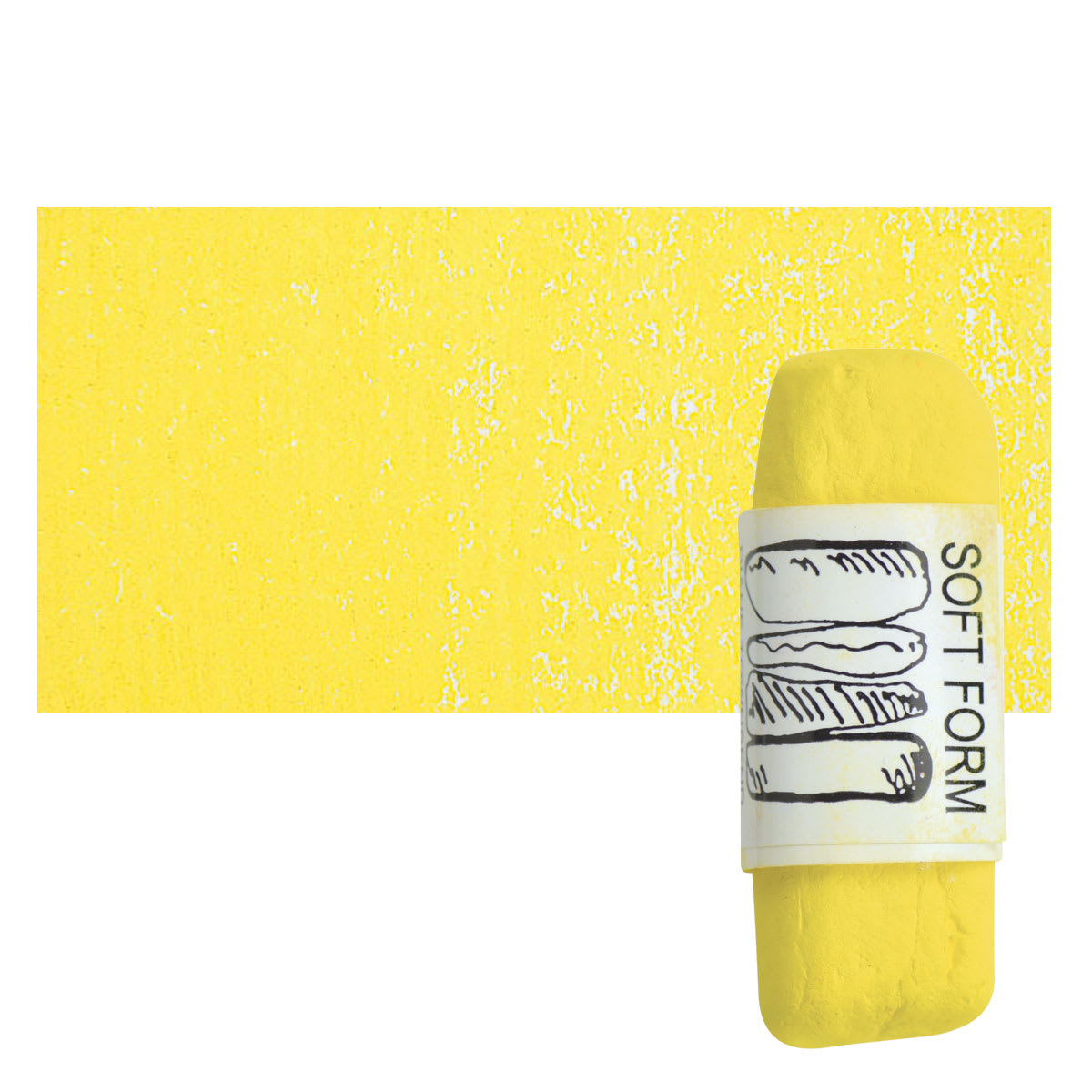Townsend Artists' Soft Form Pastel - Cadmium Yellow Light pastel and swatch