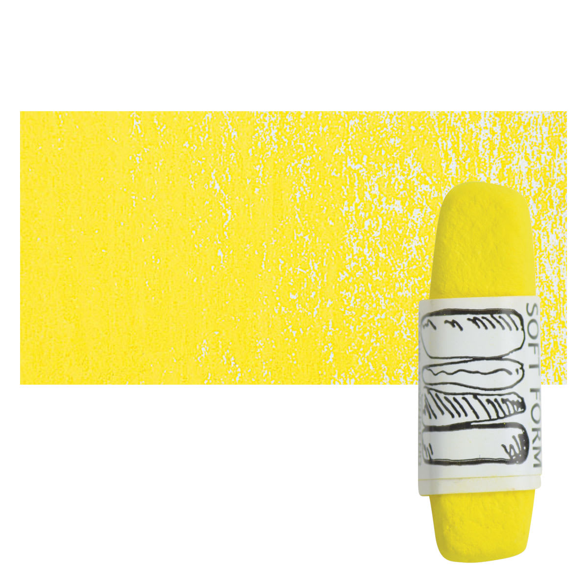 Townsend Artists' Soft Form Pastel - Cadmium Yellow Medium 020 pastel and swatch