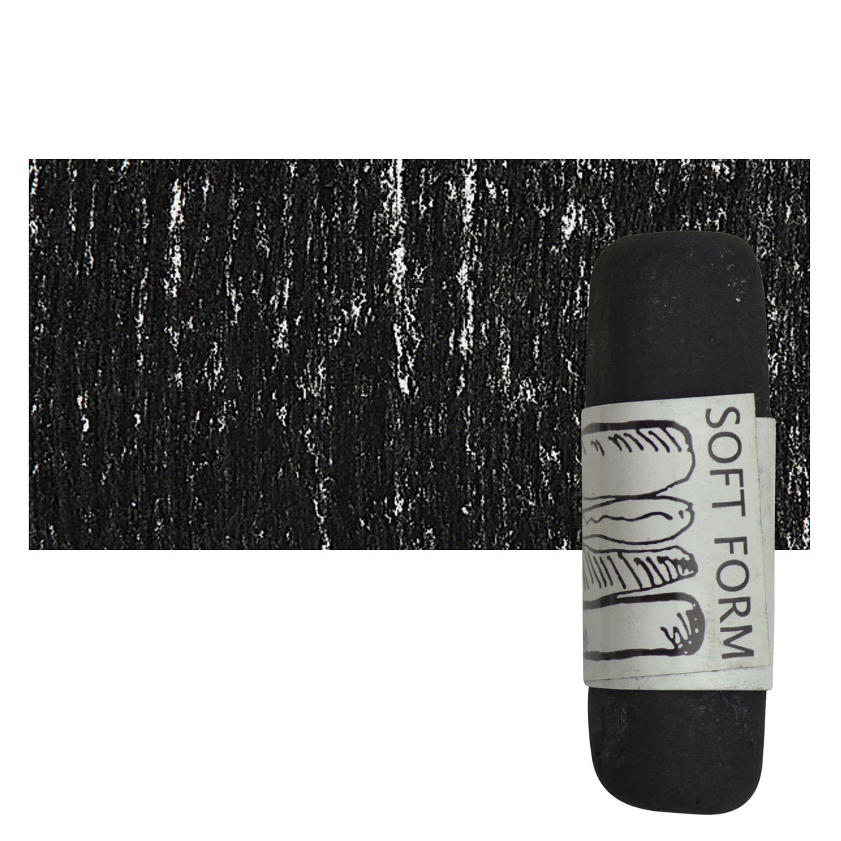 Townsend Artists' Soft Form Pastel - Dark Gray 069 pastel and swatch