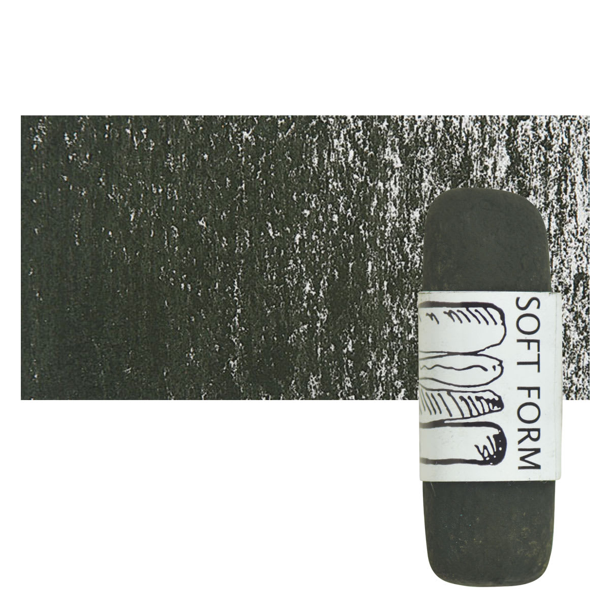 Townsend Artists' Soft Form Pastel - Dark Green (Dark) pastel and swatch