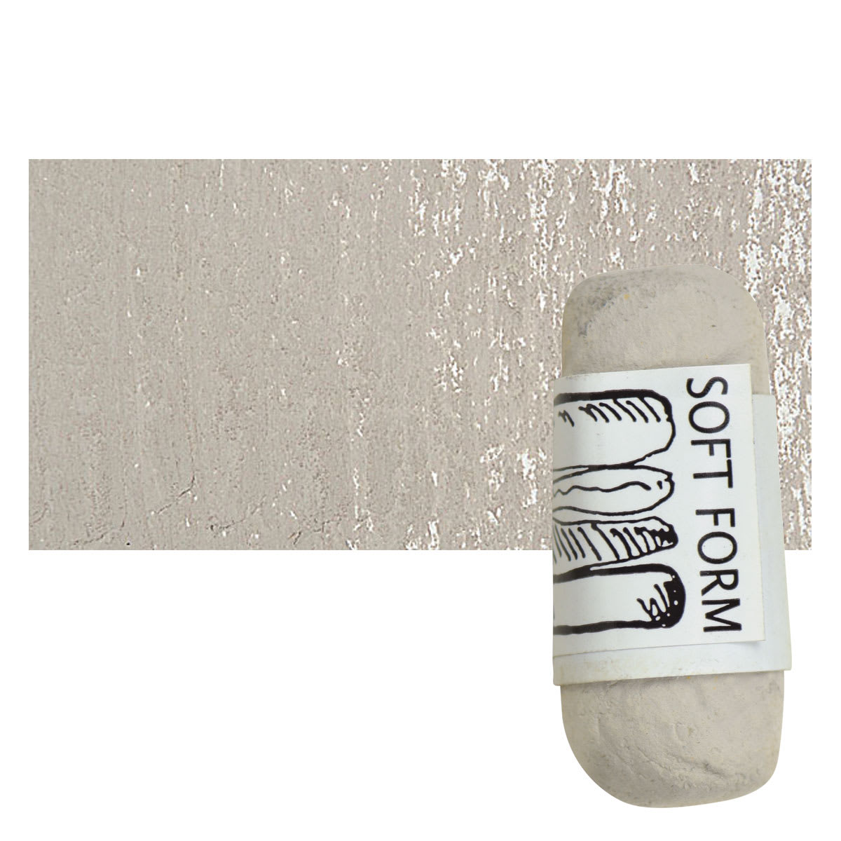 Townsend Artists' Soft Form Pastel - Dark Orange Gray (Light) pastel and swatch