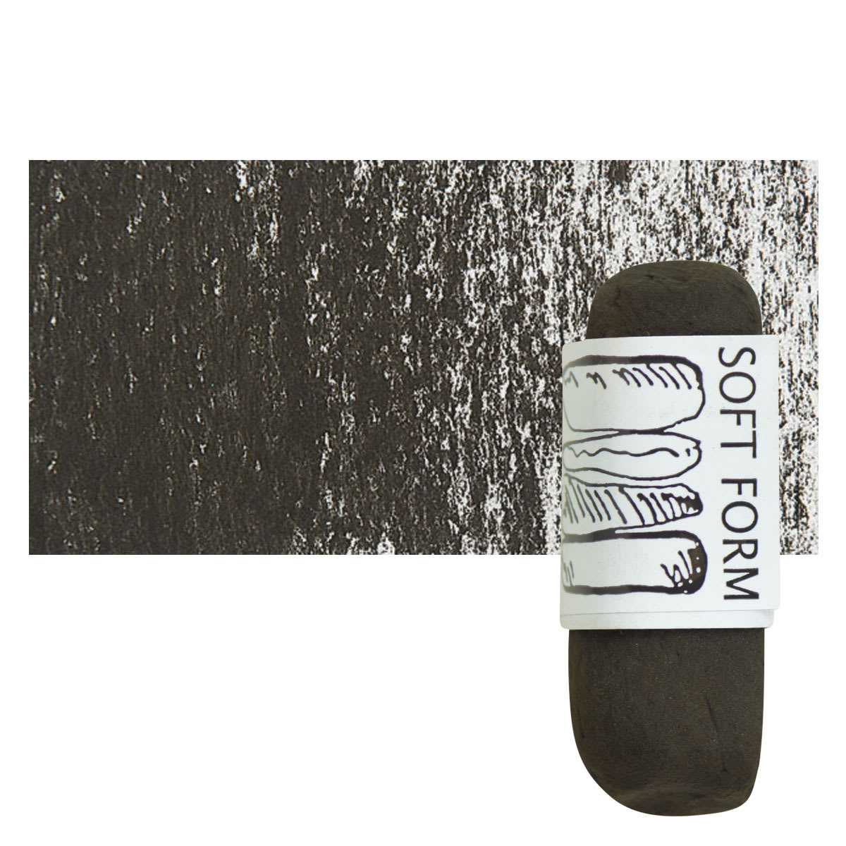 Townsend Artists' Soft Form Pastel - Dark Umber 061 pastel and swatch