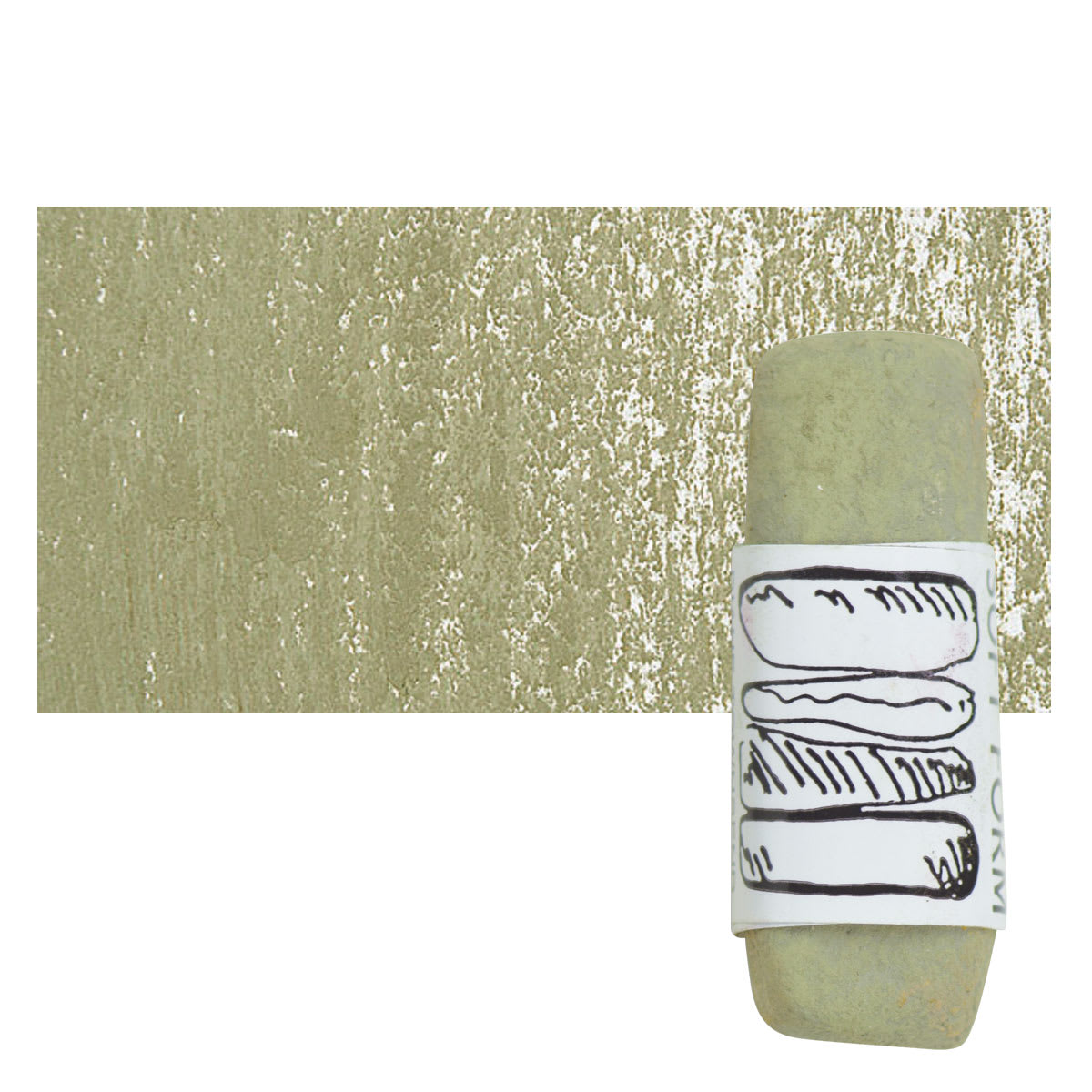 Townsend Artists' Soft Form Pastel - Gray Green (Dark) pastel and swatch