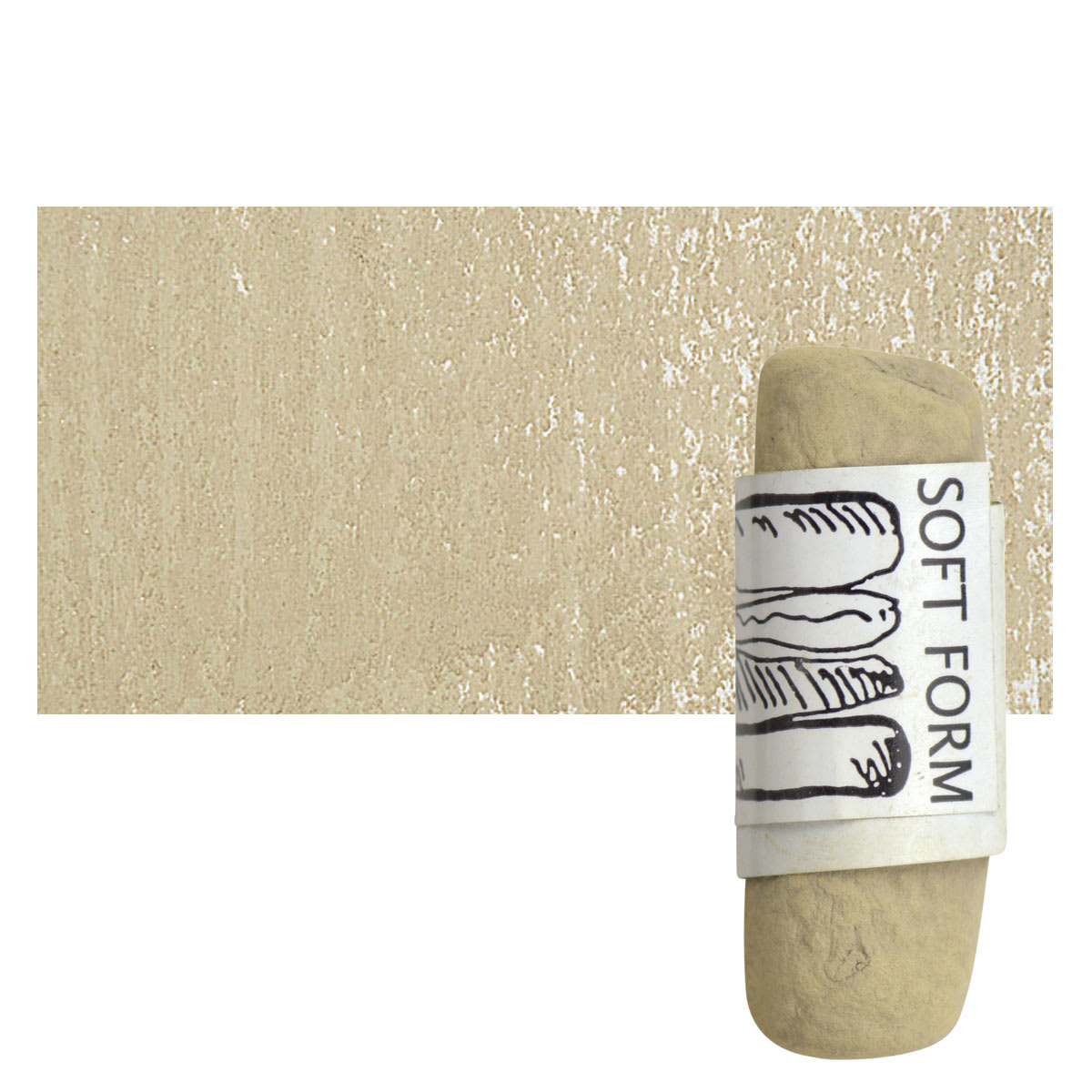 Townsend Artists' Soft Form Pastel - Gray Ochre pastel and swatch