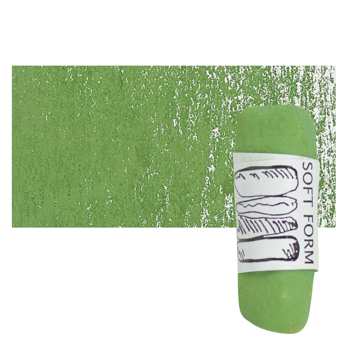 Townsend Artists' Soft Form Pastel - Green Oxide 009 pastel and swatch