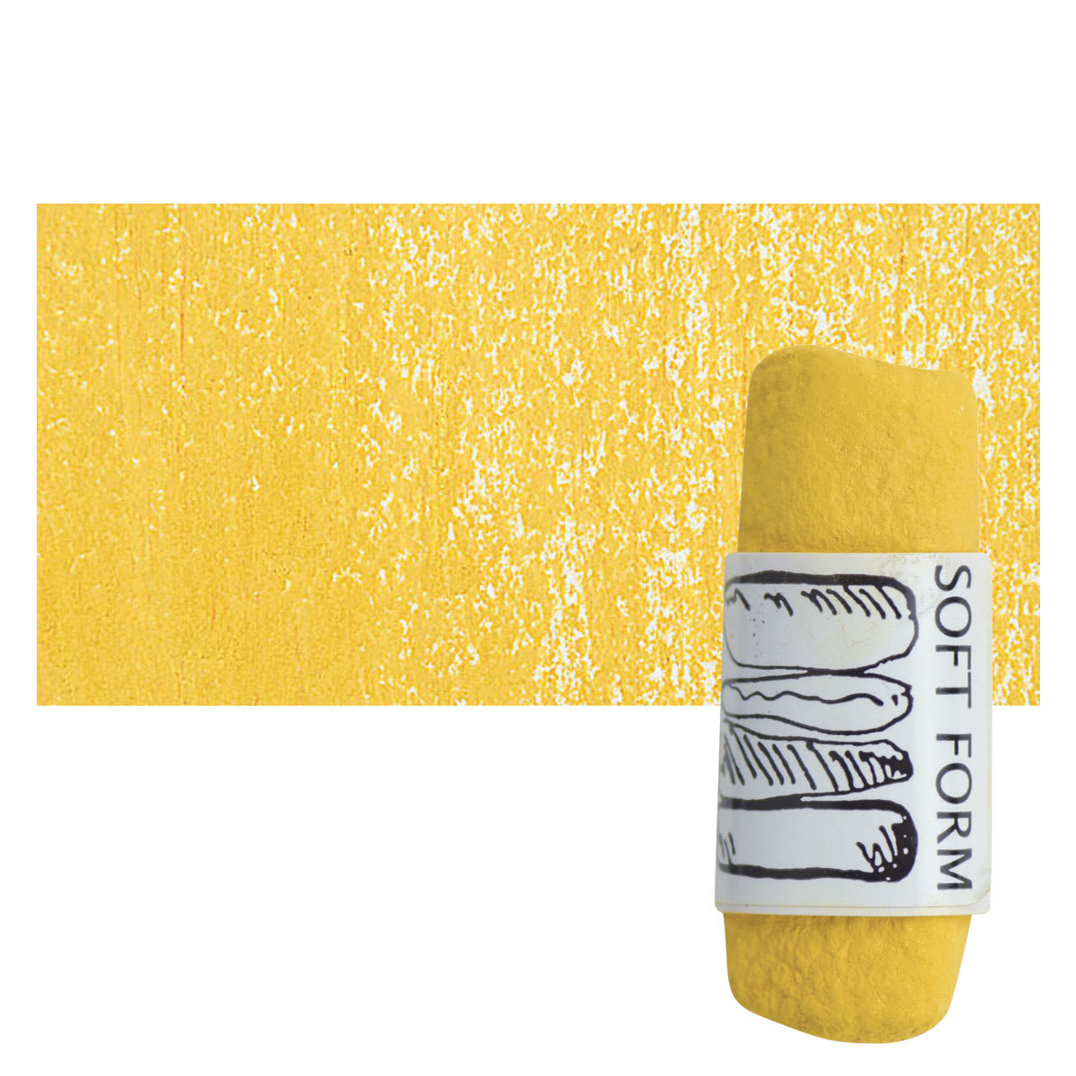 Townsend Artists' Soft Form Pastel - Hansa Yellow pastel and swatch
