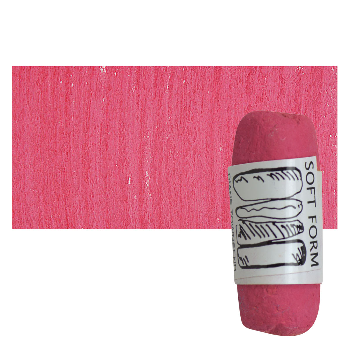 Townsend Artists' Soft Form Pastel - Hot Pink 094D pastel and swatch