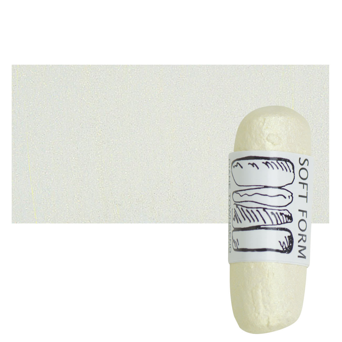Townsend Artists' Soft Form Pastel - Iridescent Yellow 504 pastel and swatch