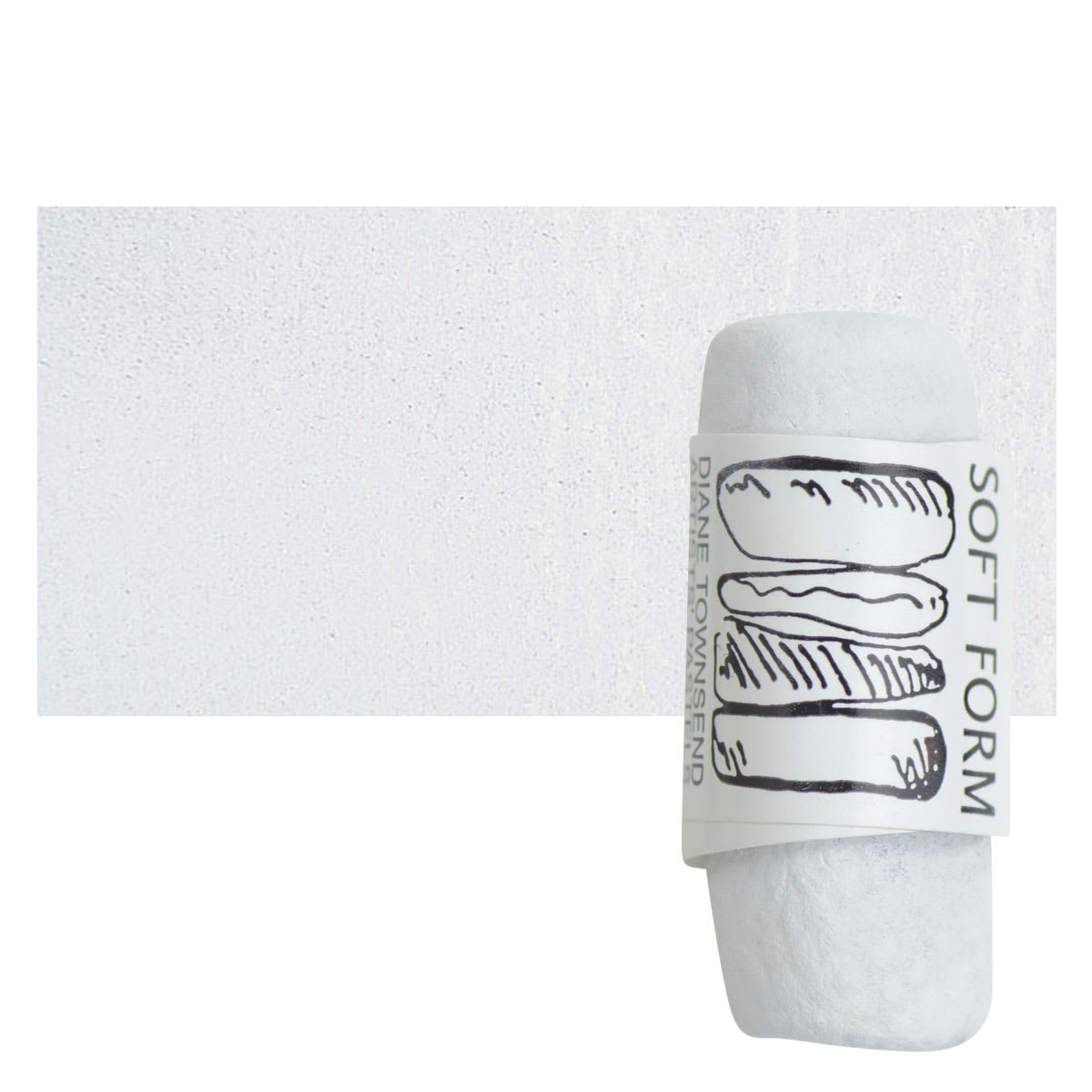 Townsend Artists' Soft Form Pastel - Light Gray (Light) pastel and swatch