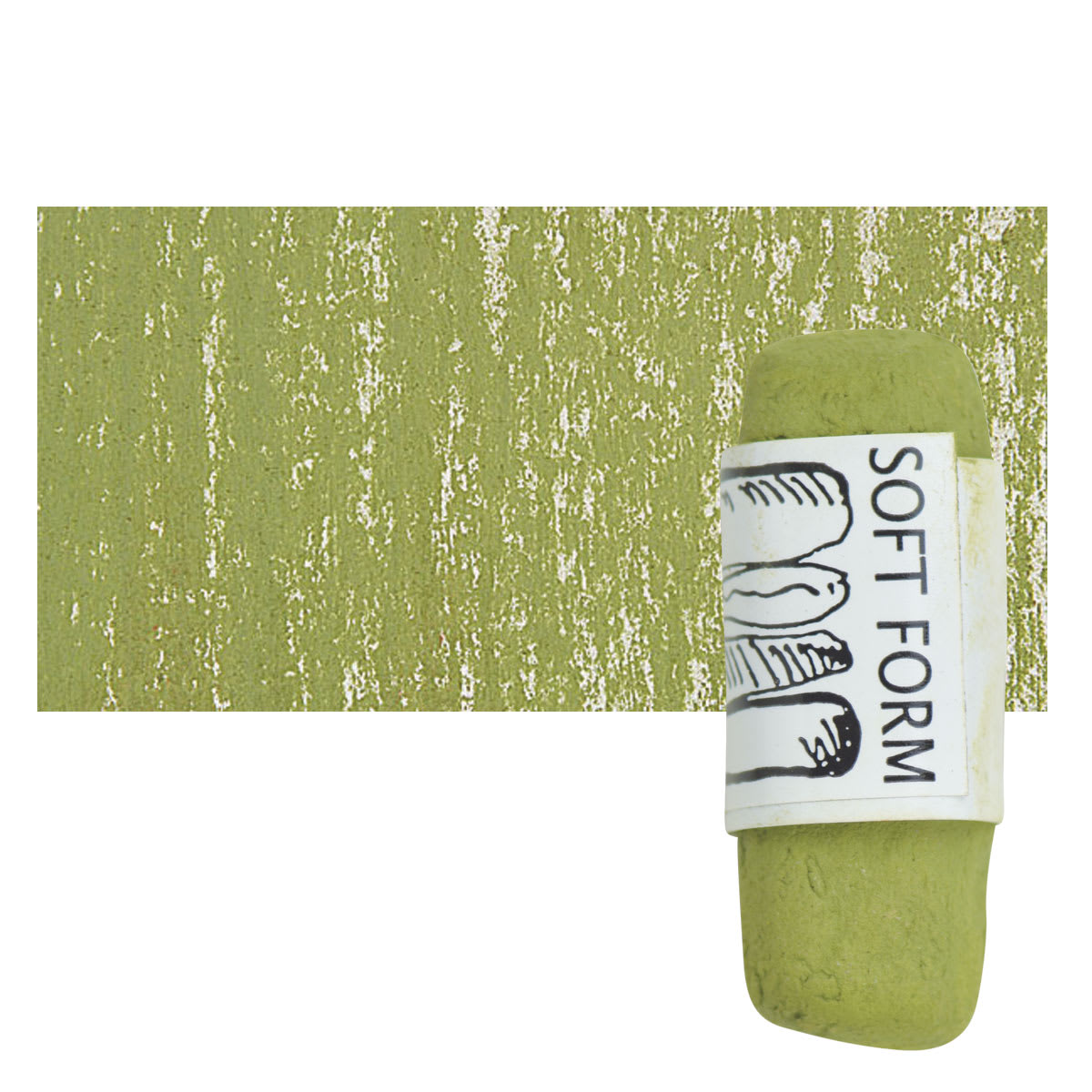 Townsend Artists' Soft Form Pastel - Mars Green 117D pastel and swatch