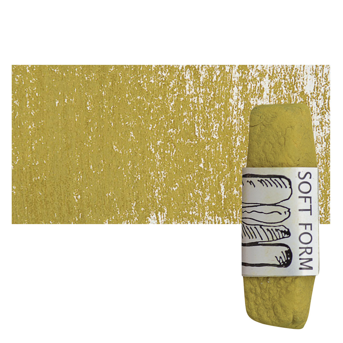 Townsend Artists' Soft Form Pastel - Mars Yellow (Dark) pastel and swatch