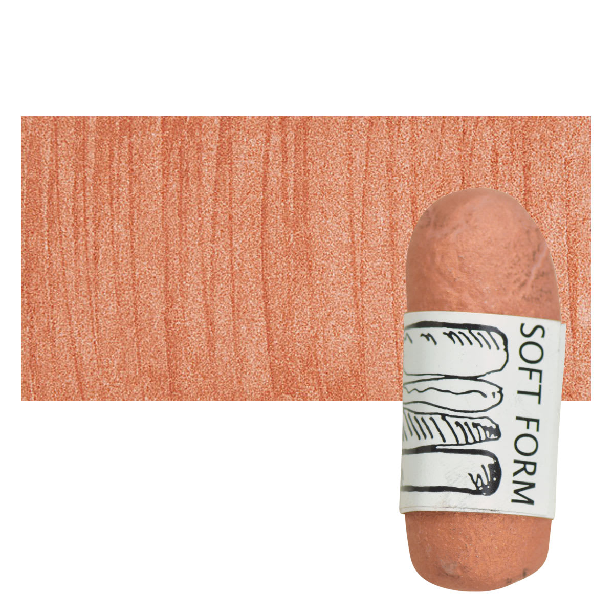 Townsend Artists' Soft Form Pastel - Metallic Copper Light pastel and swatch