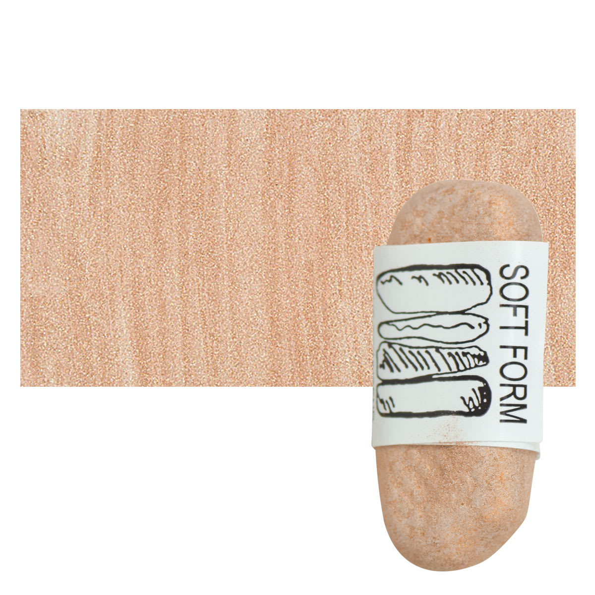 Townsend Artists' Soft Form Pastel - Metallic Red Gold 604 pastel and swatch