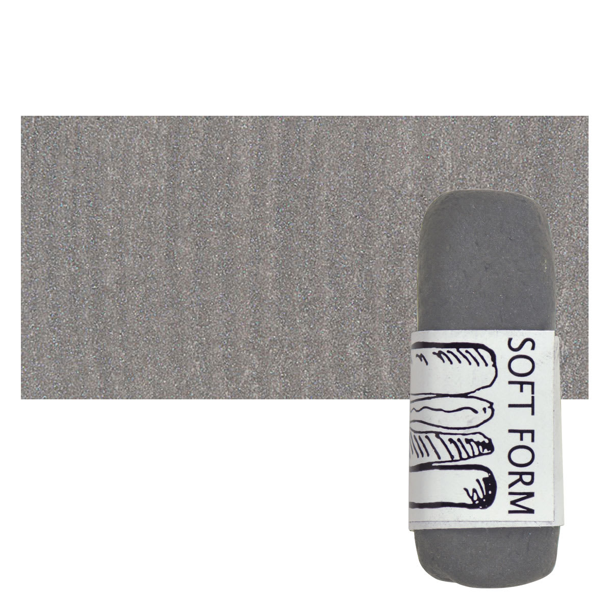 Townsend Artists' Soft Form Pastel - Metallic Steel pastel and swatch