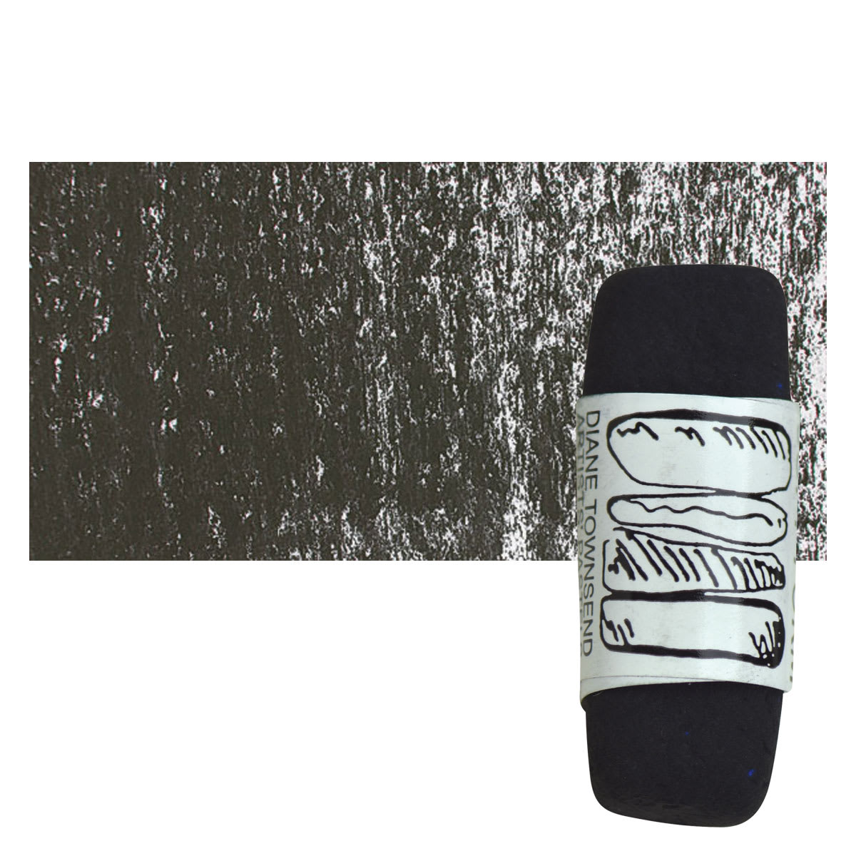 Townsend Artists' Soft Form Pastel - Midnight Blue (Dark) pastel and swatch