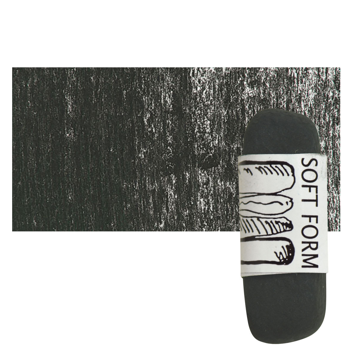 Townsend Artists' Soft Form Pastel - Midnight Green (Dark) pastel and swatch