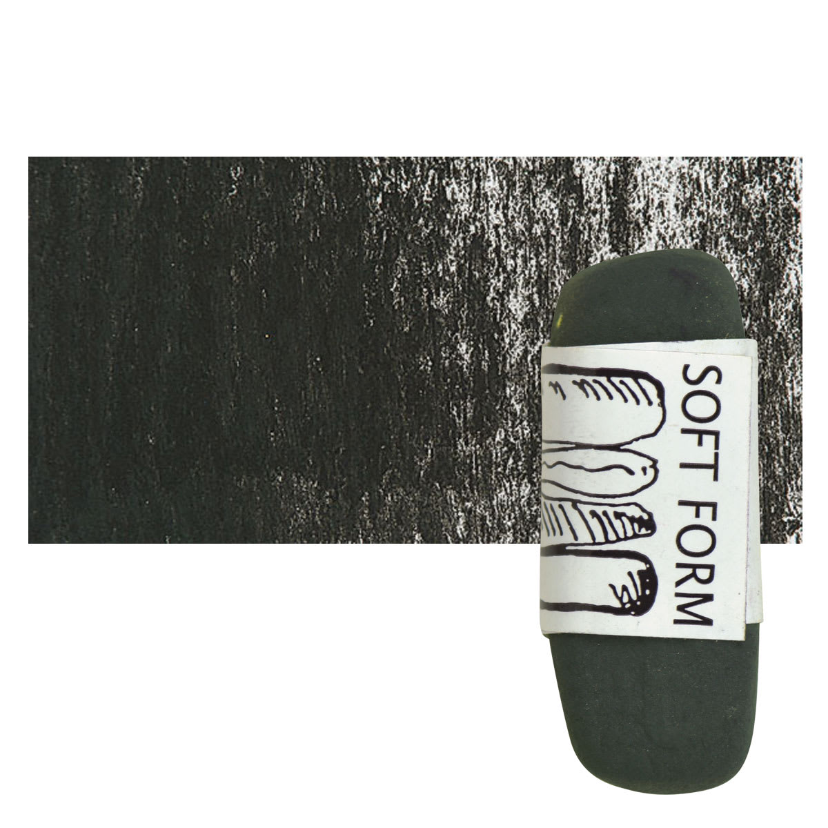 Townsend Artists' Soft Form Pastel - Midnight Green (Light) pastel and swatch