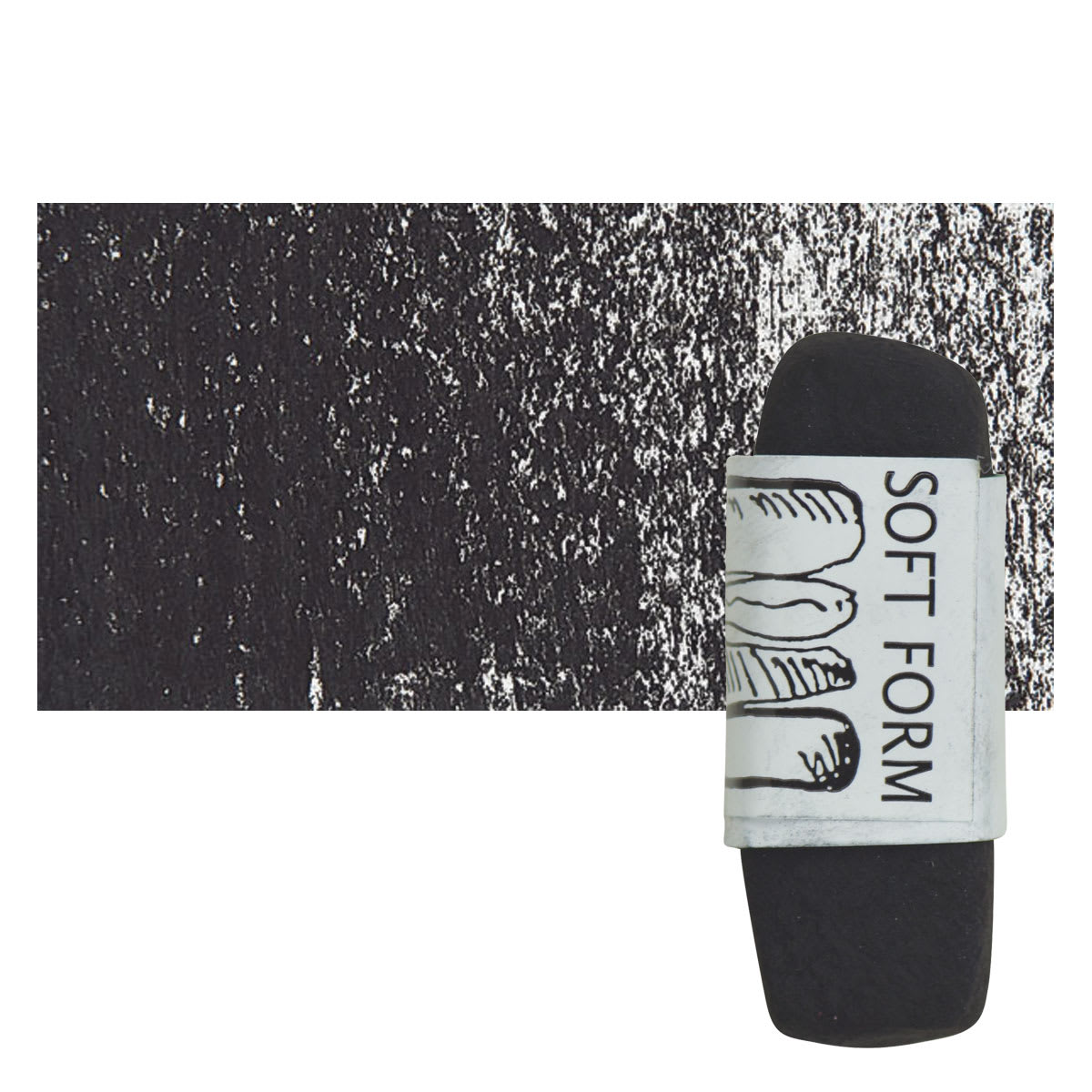 Townsend Artists' Soft Form Pastel - Midnight Red (Dark) pastel and swatch