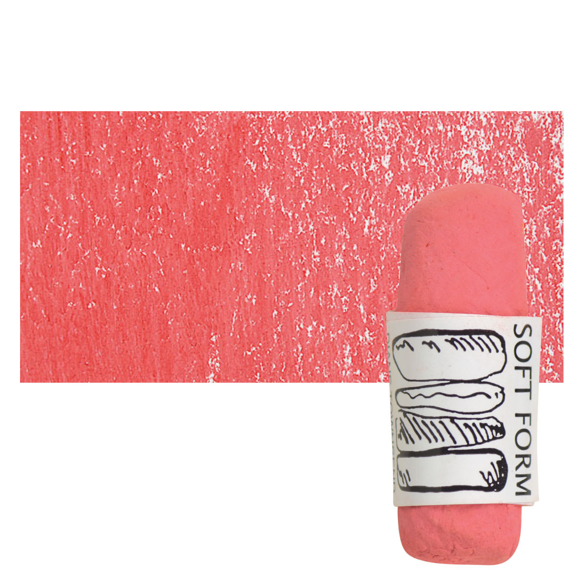 Townsend Artists' Soft Form Pastel - Naphthol Red Light pastel and swatch