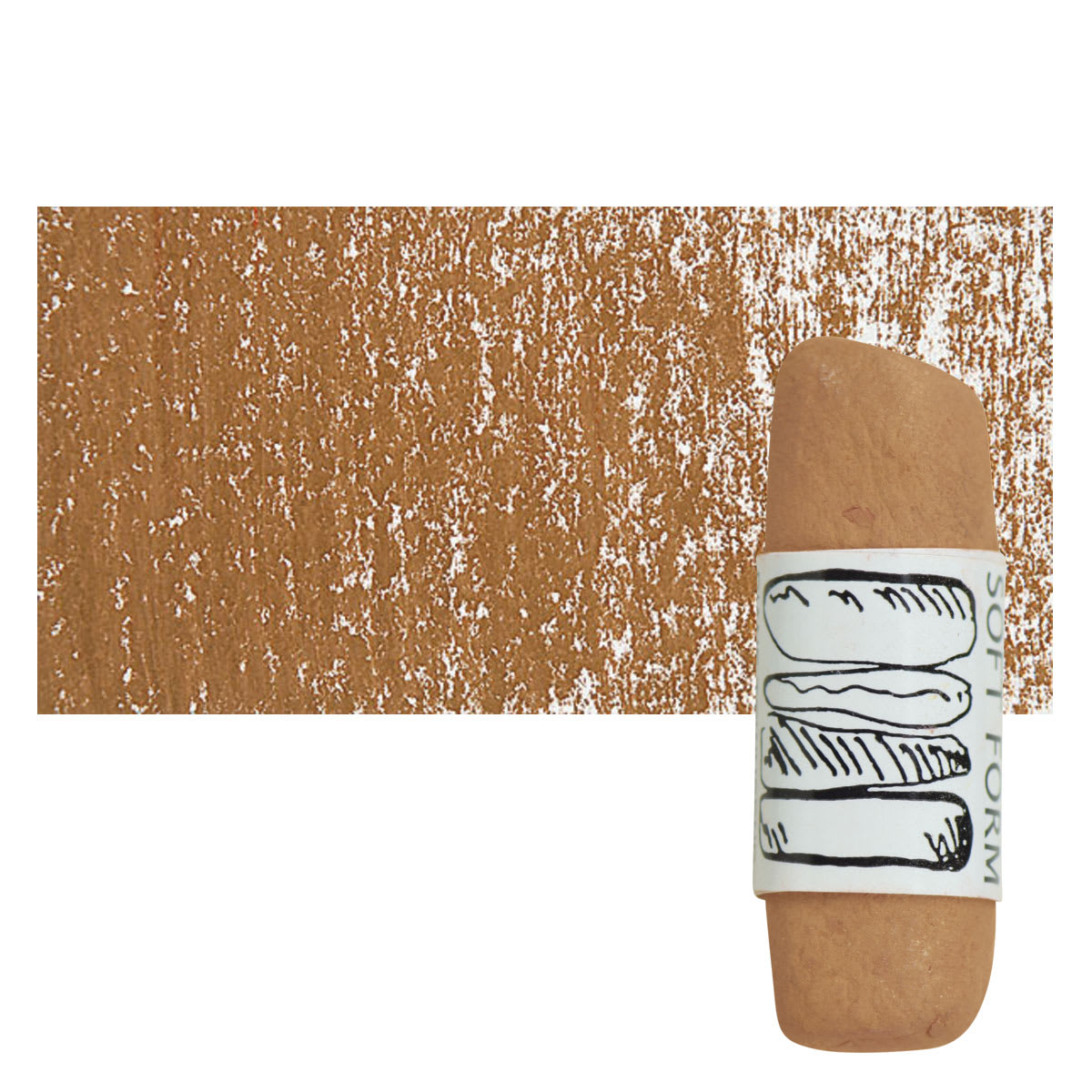 Townsend Artists' Soft Form Pastel - Naphthol Red Sienna (Dark) pastel and swatch