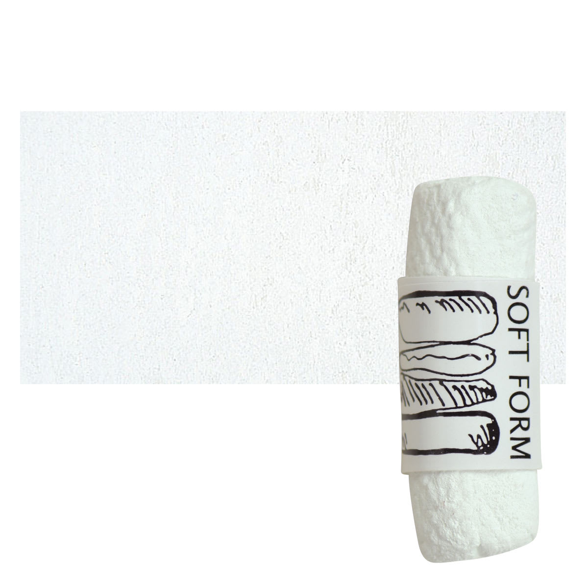 Townsend Artists' Soft Form Pastel - Off White Green pastel and swatch