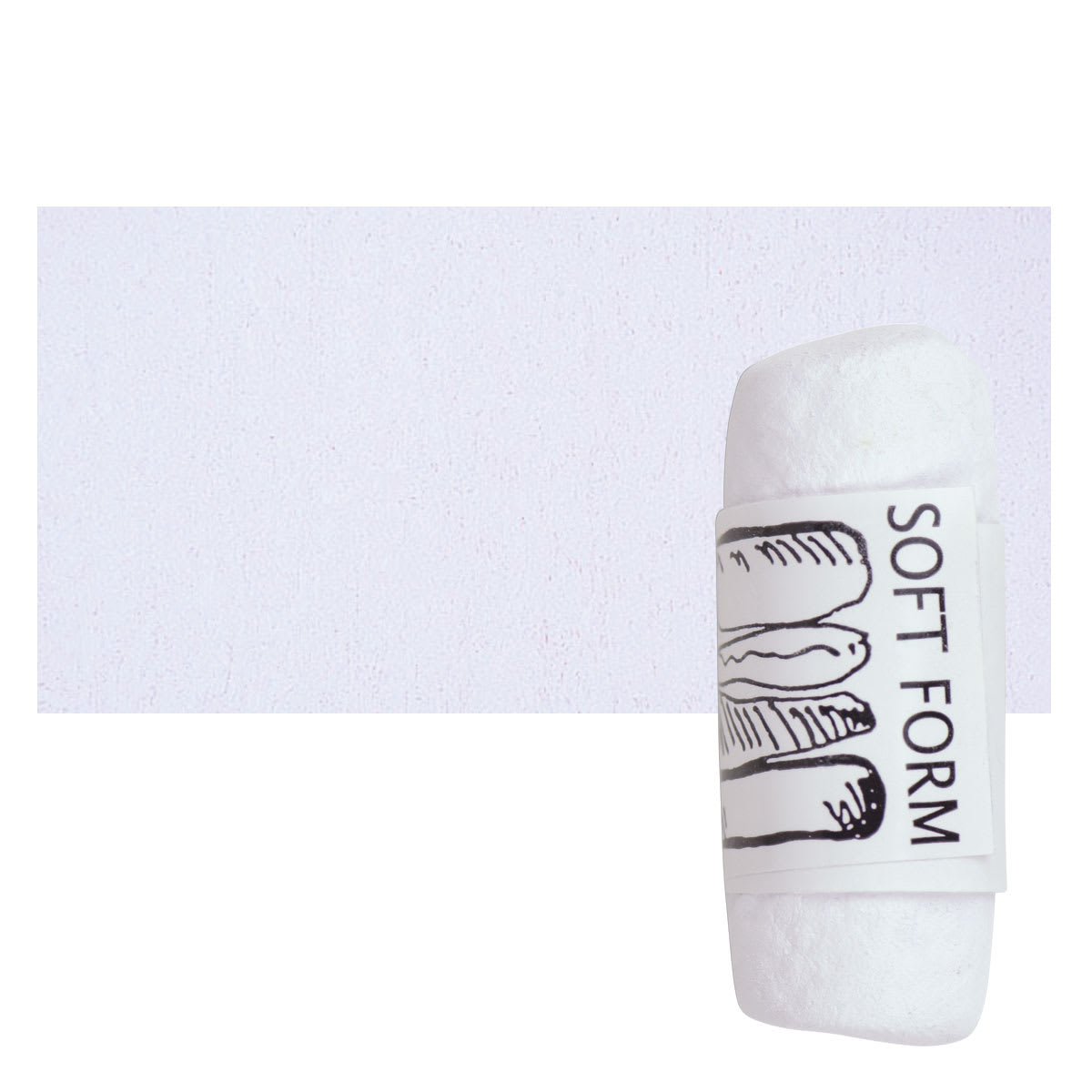 Townsend Artists' Soft Form Pastel - Off White Violet (Dark) pastel and swatch
