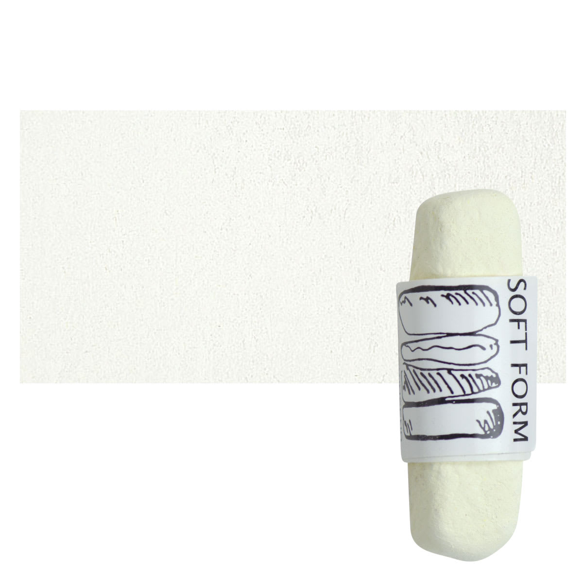 Townsend Artists' Soft Form Pastel - Off White Yellow (Dark) pastel and swatch