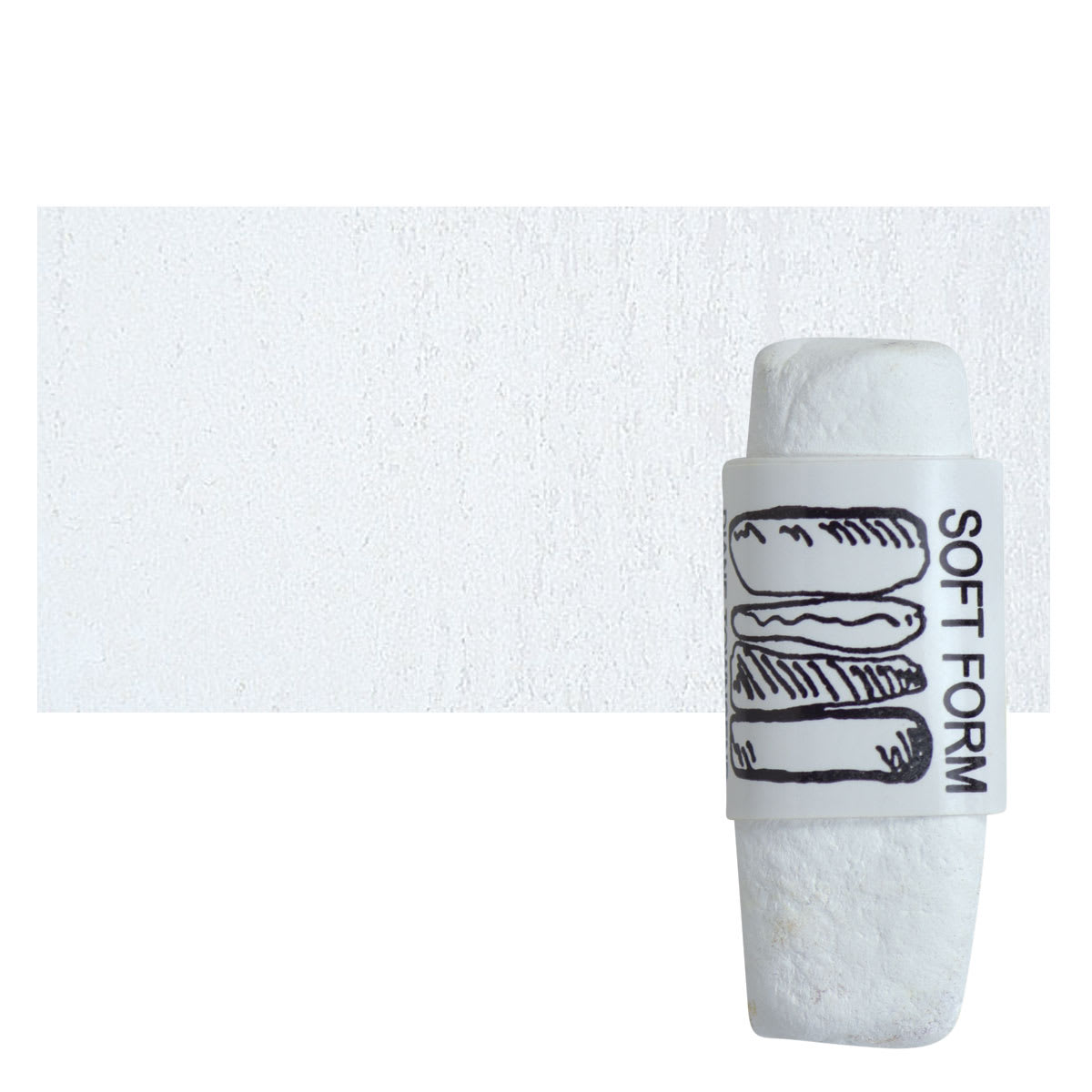 Townsend Artists' Soft Form Pastel - Off White Blue (Light) pastel and swatch