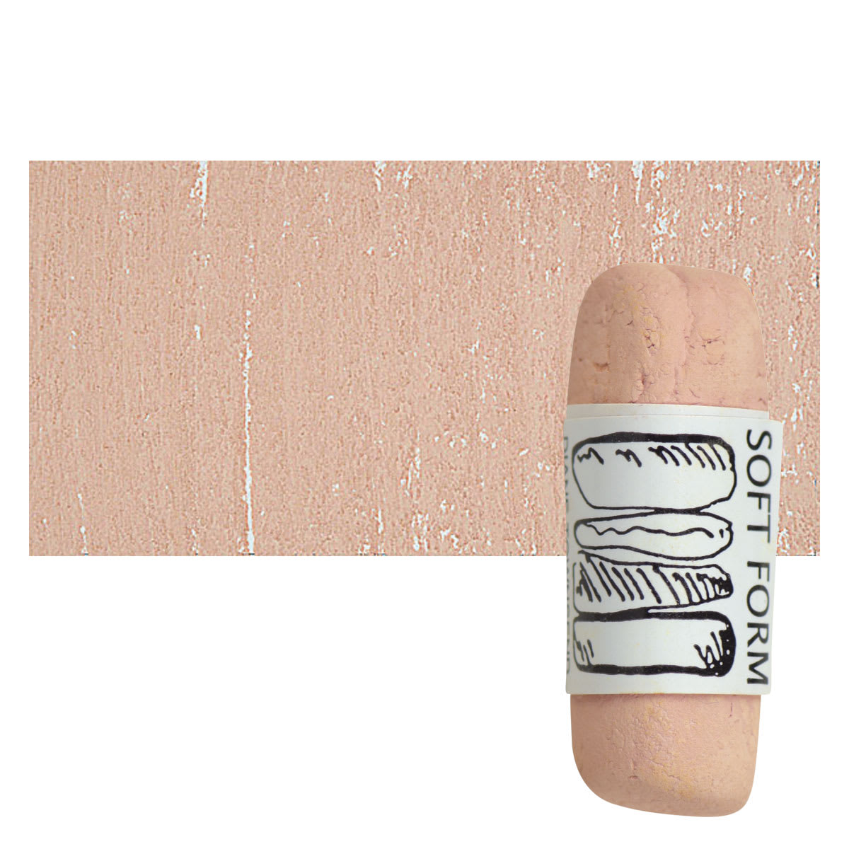 Townsend Artists' Soft Form Pastel - Pale Burnt Sienna pastel and swatch