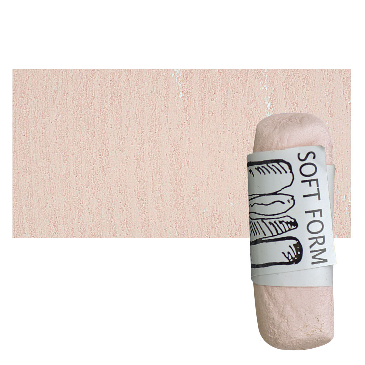 Townsend Artists' Soft Form Pastel - Pale Red Oxide (Light) pastel and swatch