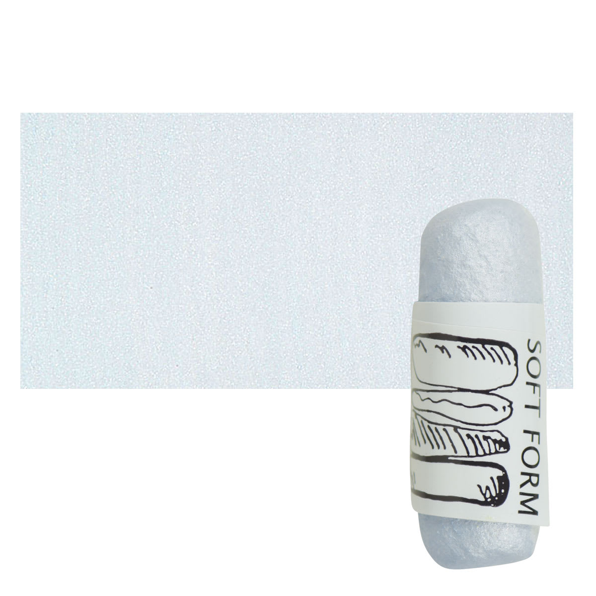 Townsend Artists' Soft Form Pastel - Pearl Blue (Light) pastel and swatch