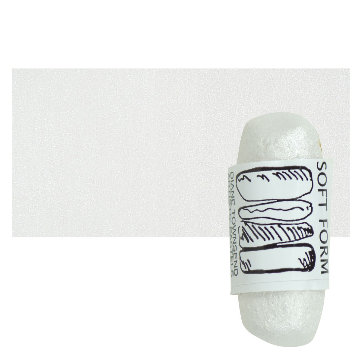 Townsend Artists' Soft Form Pastel - Pearl White 701 and swatch