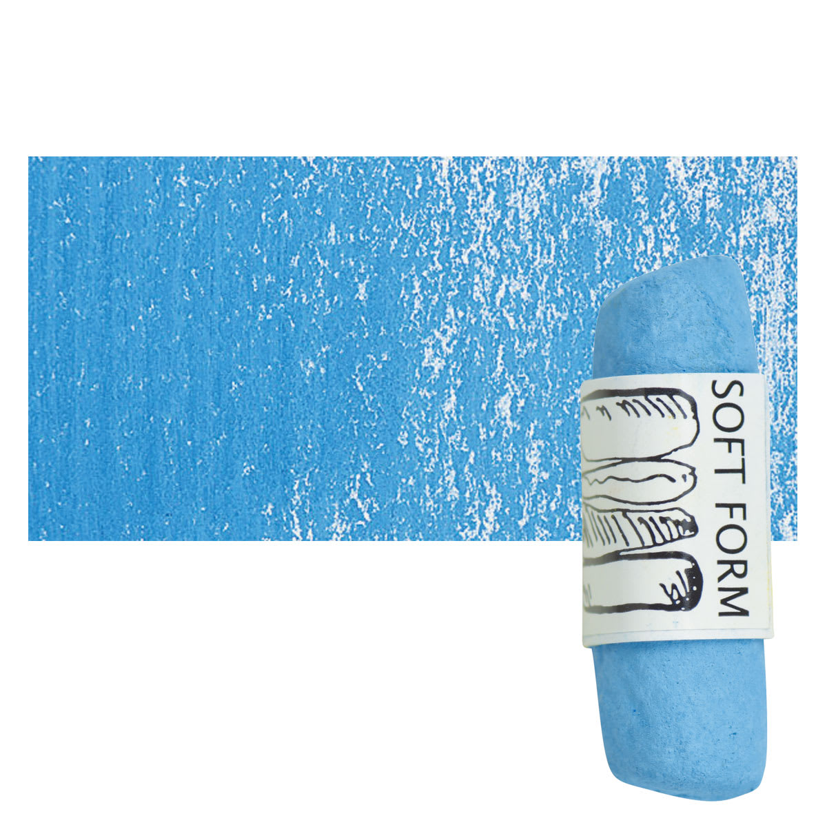 Townsend Artists' Soft Form Pastel - Phthalo Blue 030 pastel and swatch